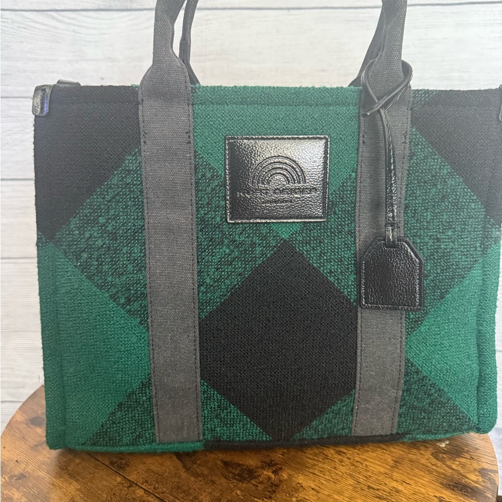 Kurt Geiger Green and Black Tote Bag